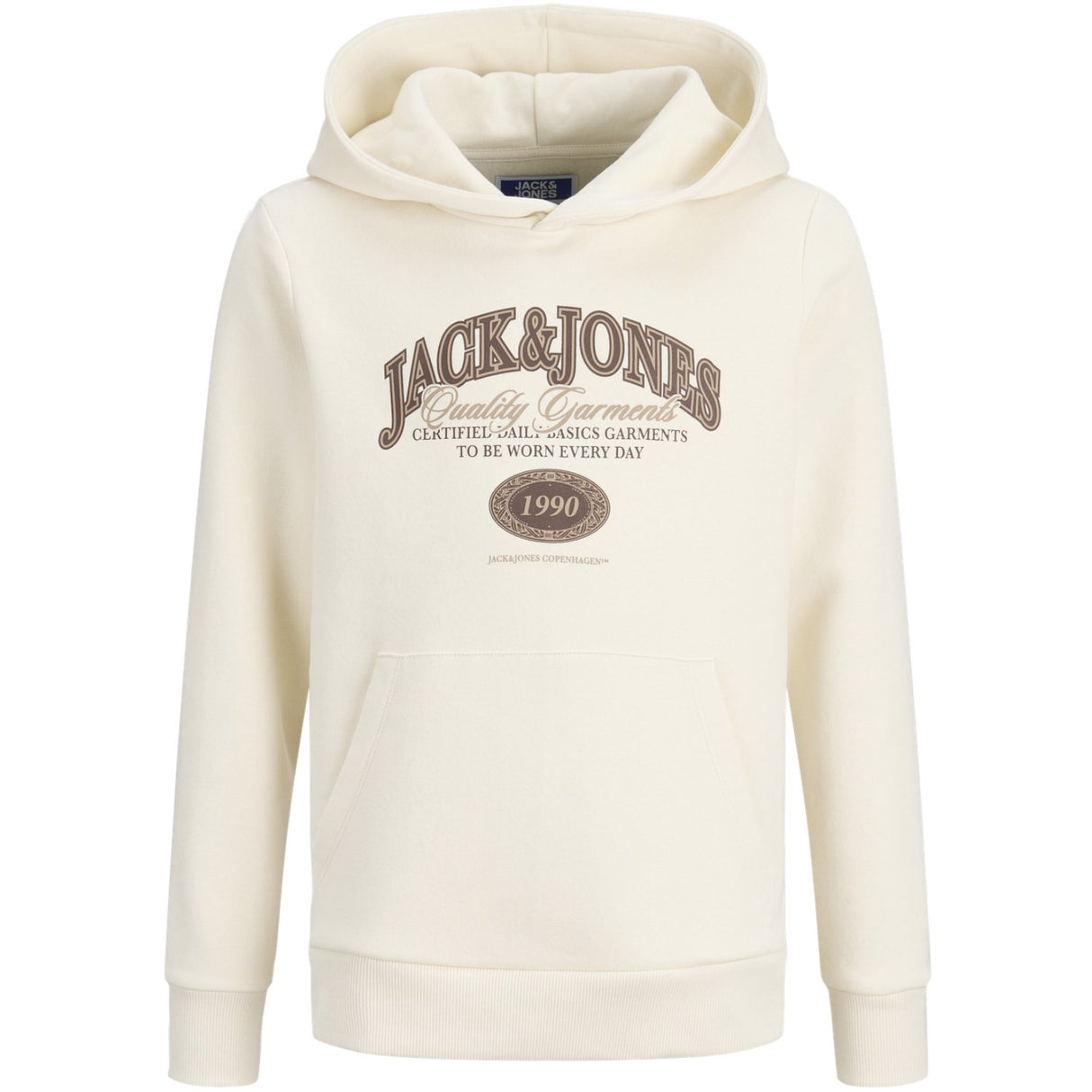 Jack & Jones Junior Antique White Jjari Branding Sweat Hætte Jnr