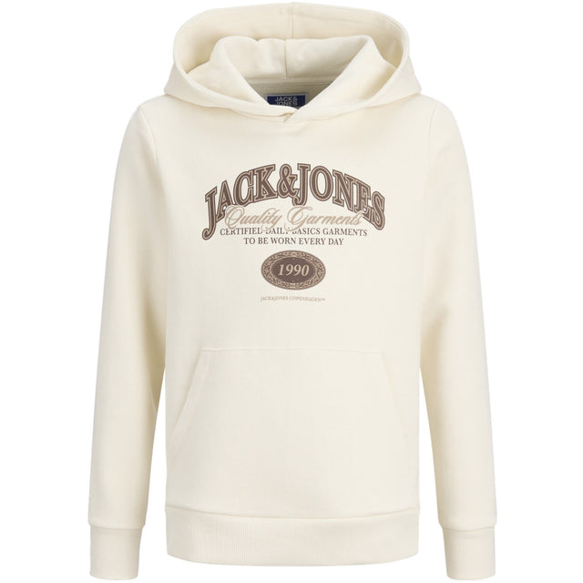Jack & Jones Junior Antique White Jjari Branding Sweat Hætte Jnr