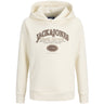 Jack & Jones Junior Antique White Jjari Branding Sweat Hætte Jnr