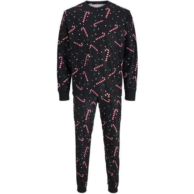 Jack & Jones Junior Jule Lounge Sæt Black Candy Cane