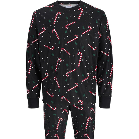 Jack & Jones Junior Jule Lounge Sæt Black Candy Cane