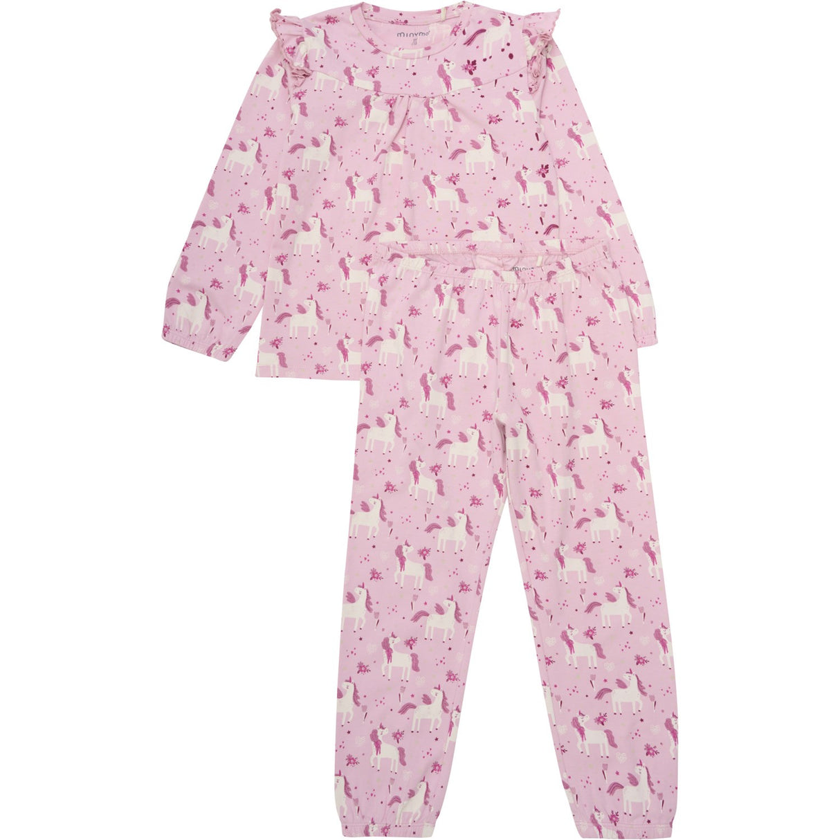 Minymo Bleached Mauve Pyjamas Ls Sæt Aop