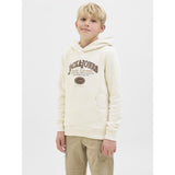 Jack & Jones Junior Antique White Jjari Branding Sweat Hætte Jnr