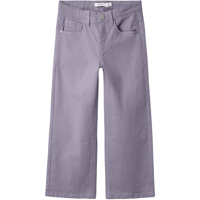 Name It Lavender Gray Nkfrose Wide Twi Bukser 1115-Tp Noos