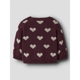 Name It Burgundy Peyote Heart Nbfoana Ls Strik