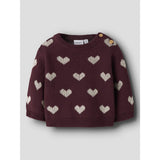 Name It Burgundy Peyote Heart Nbfoana Ls Strik
