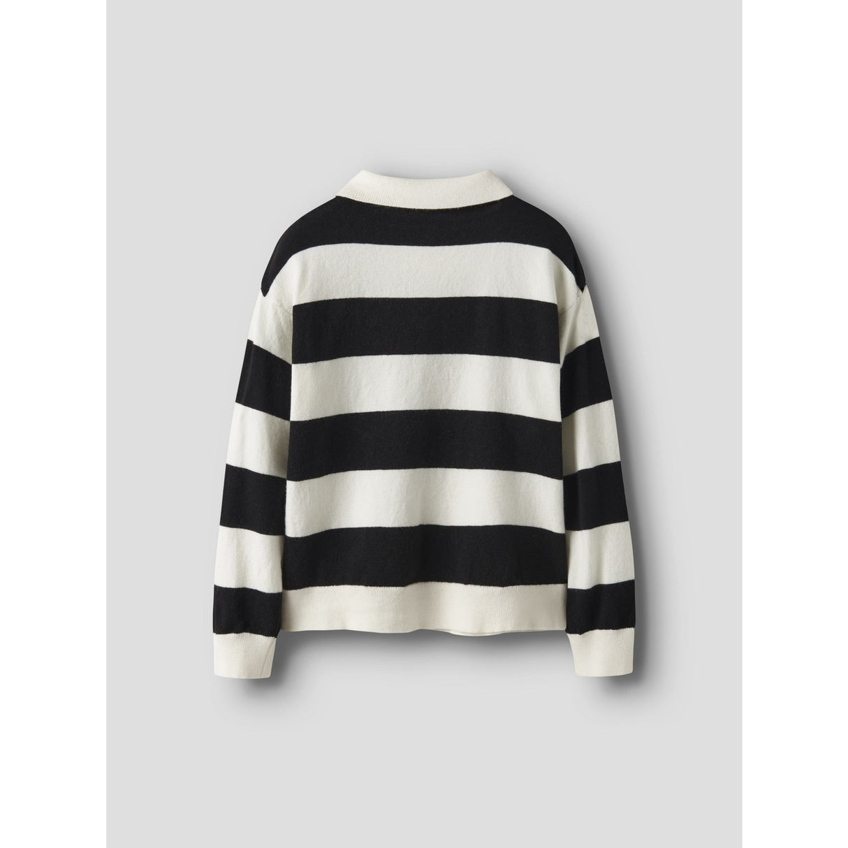 Name It Black Nkmobert Ls Loose Strik Polo