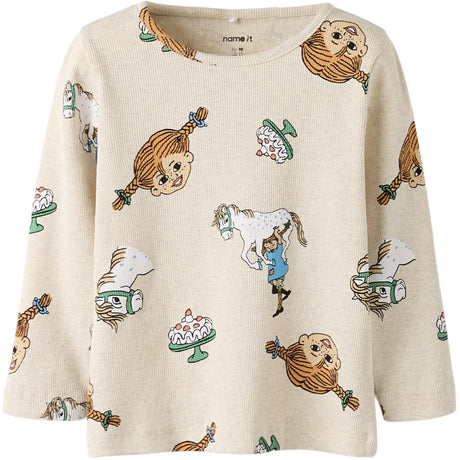 Name It Peyote Melange Nmfsoca Pippi Ls Top Sky