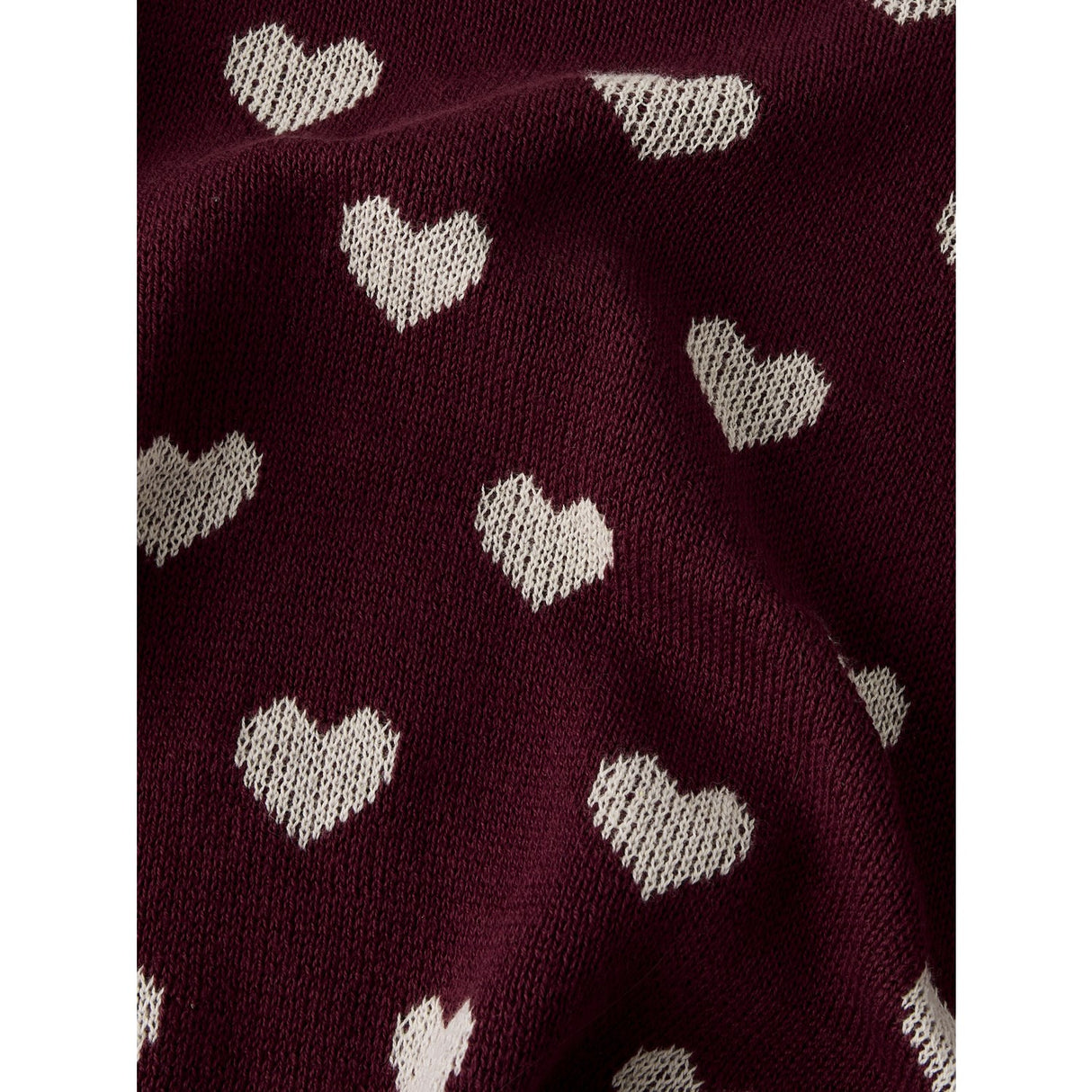 Name It Burgundy Peyote Heart Nmfoana Ls Strik