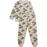 Minymo Beige Melange Pyjamas Ls Sæt Aop