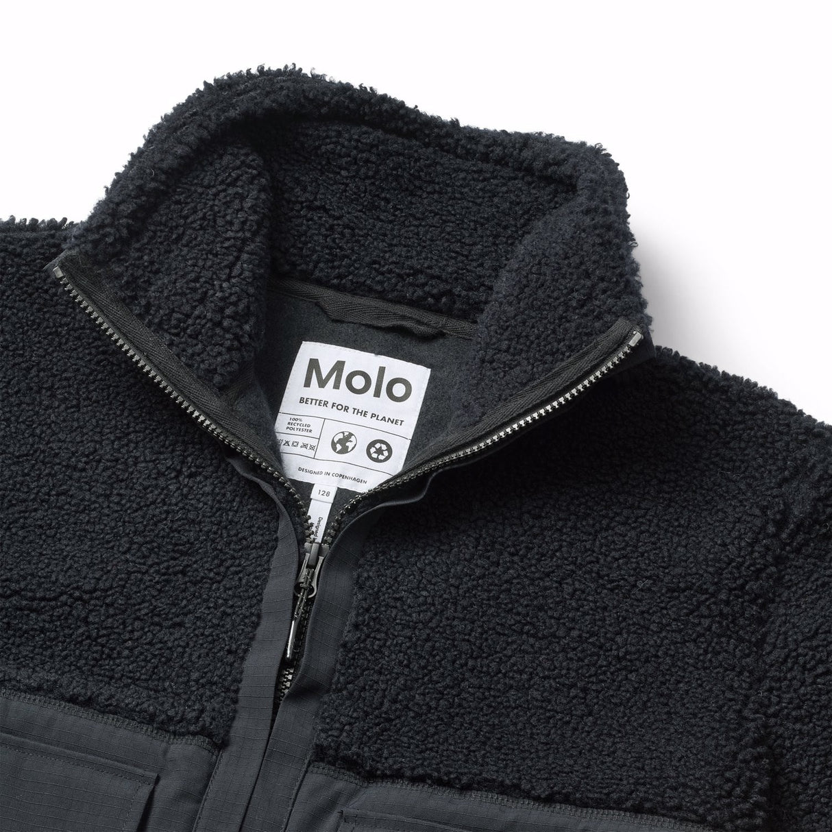 Molo Black Utha Fleece Jakke
