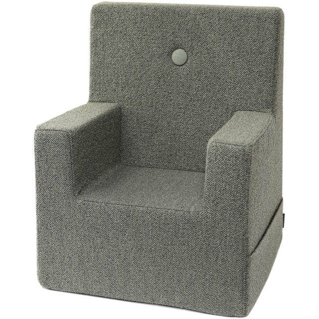 by KlipKlap Børnestol XL Dusty Green Bouclé With Light Green KK Kids Stol XL