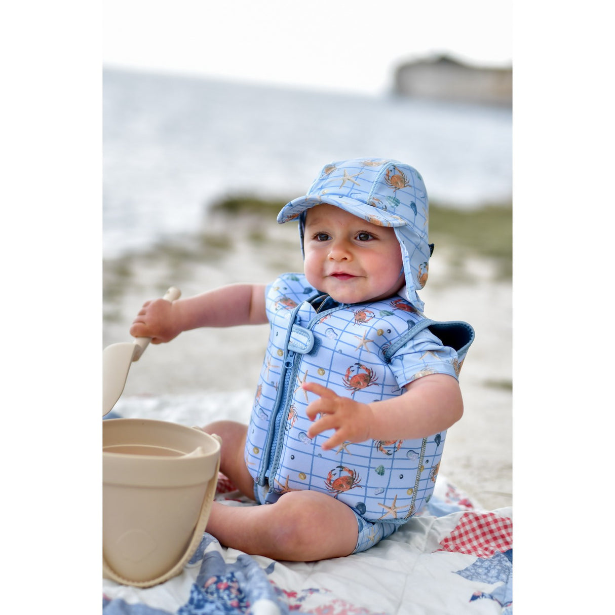 Mikk-Line Faded Denim Swim Hue UV AOP