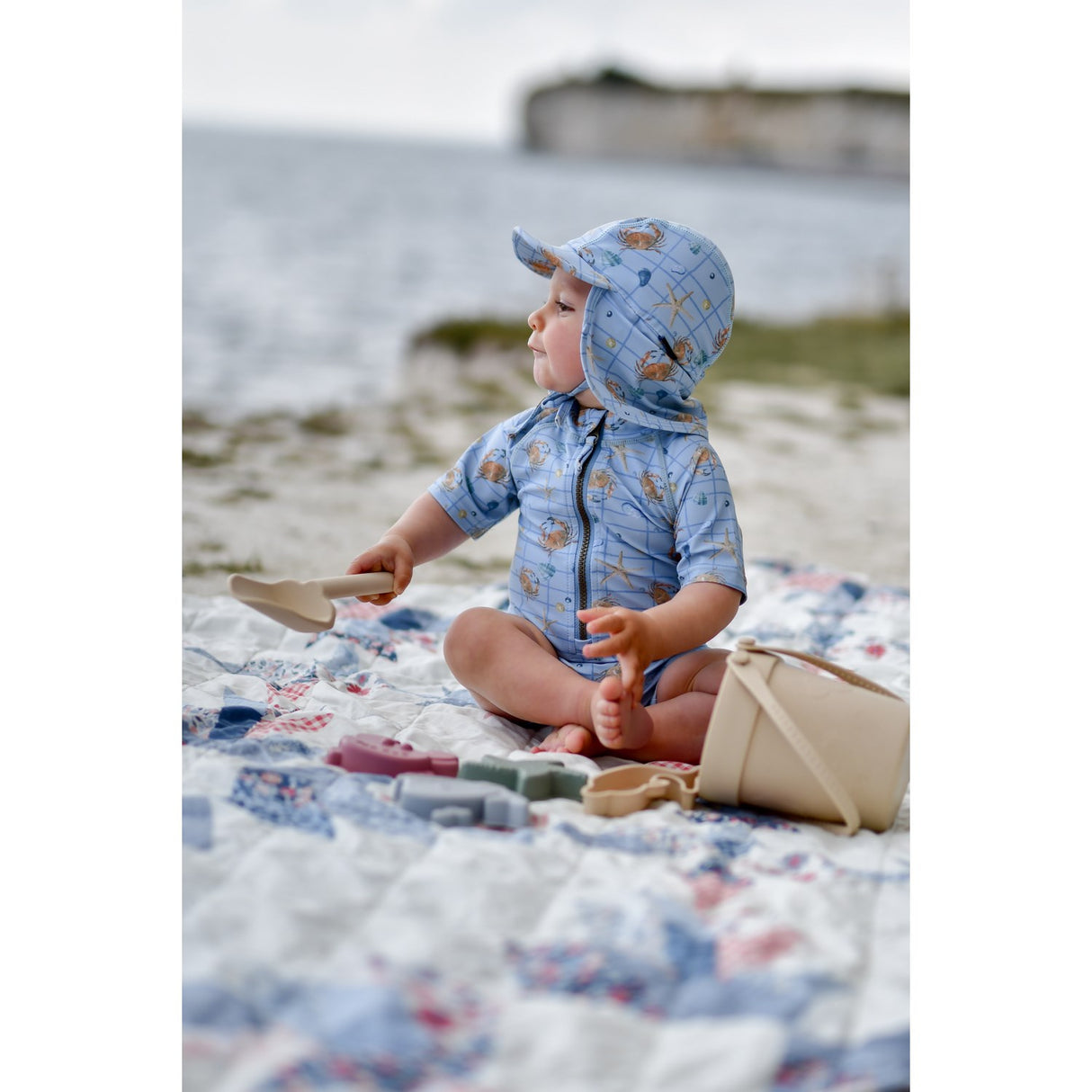 Mikk-Line Faded Denim Swim Hue UV AOP