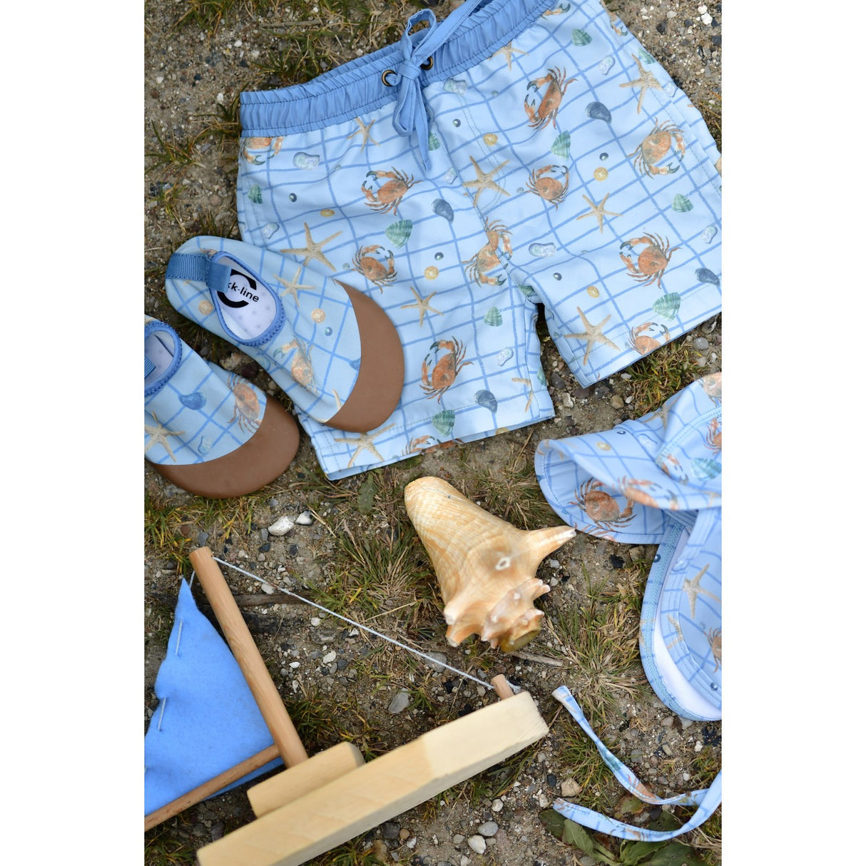 Mikk-Line Faded Denim Swim Hue UV AOP