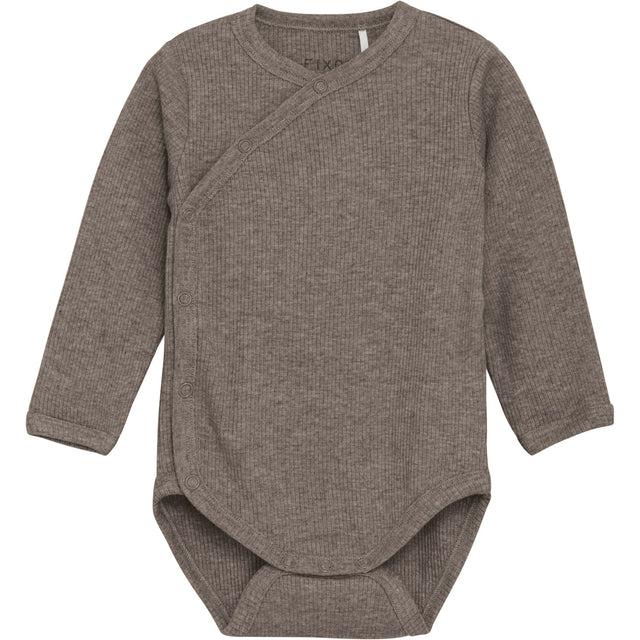 FIXONI Coffee Quartz Melange Slå-om Body Ls Melange Rib