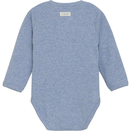 FIXONI Rain Washed Melange Slå-om Body Ls Melange Rib