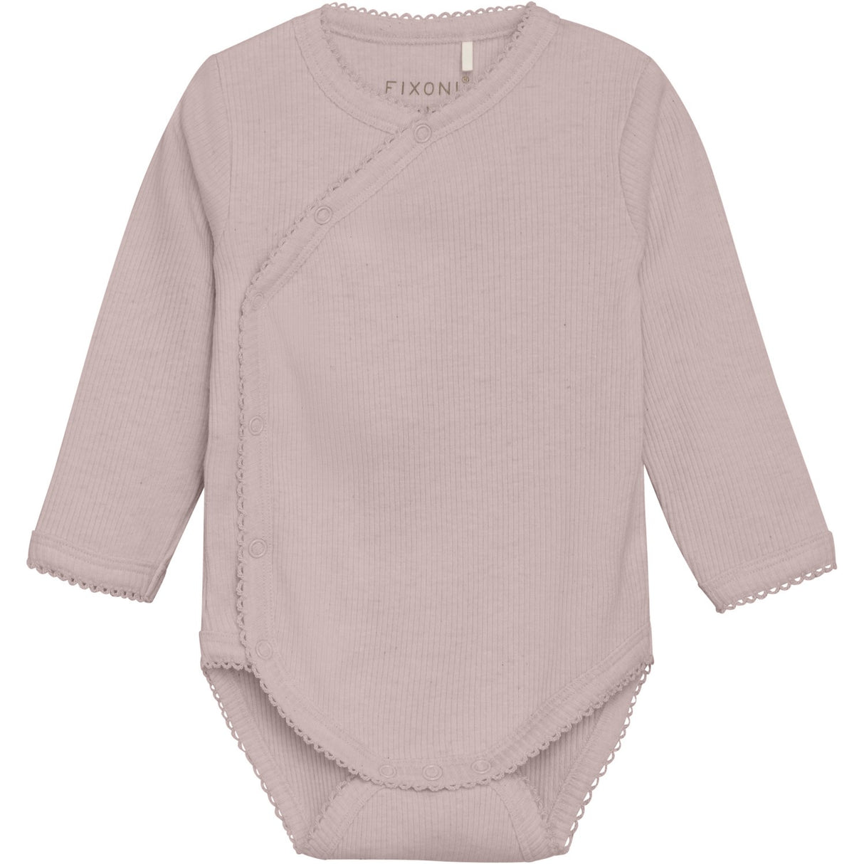 FIXONI Pale Mauve Melange Slå-om Body Ls Melange Rib
