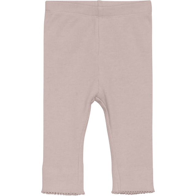FIXONI Pale Mauve Melange Leggings Melange Rib
