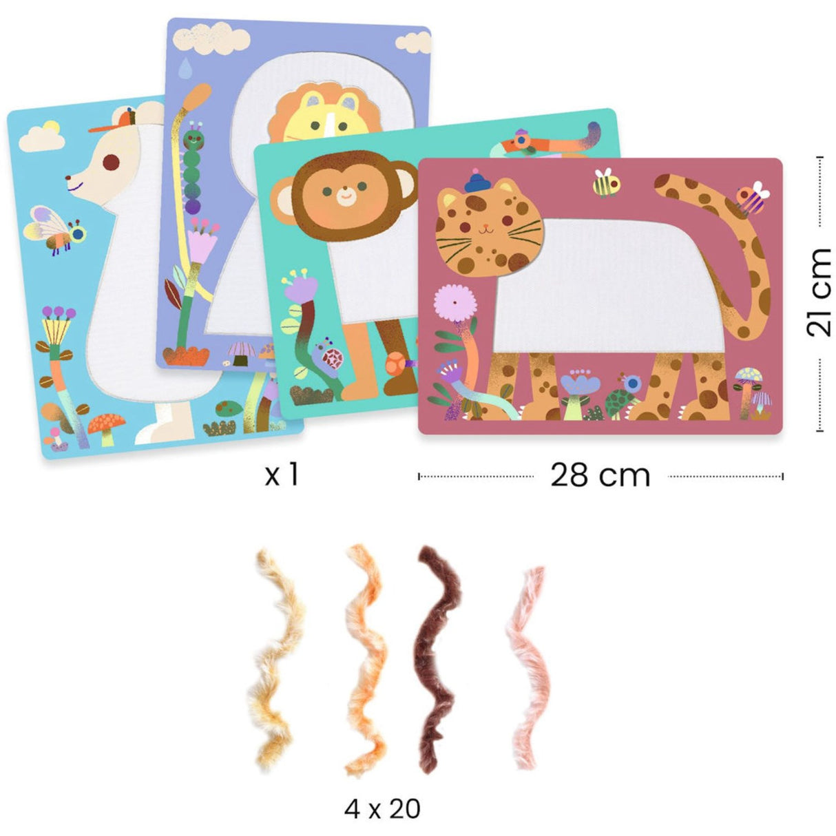 Djeco Kreativ Garn Fluffy Venner!