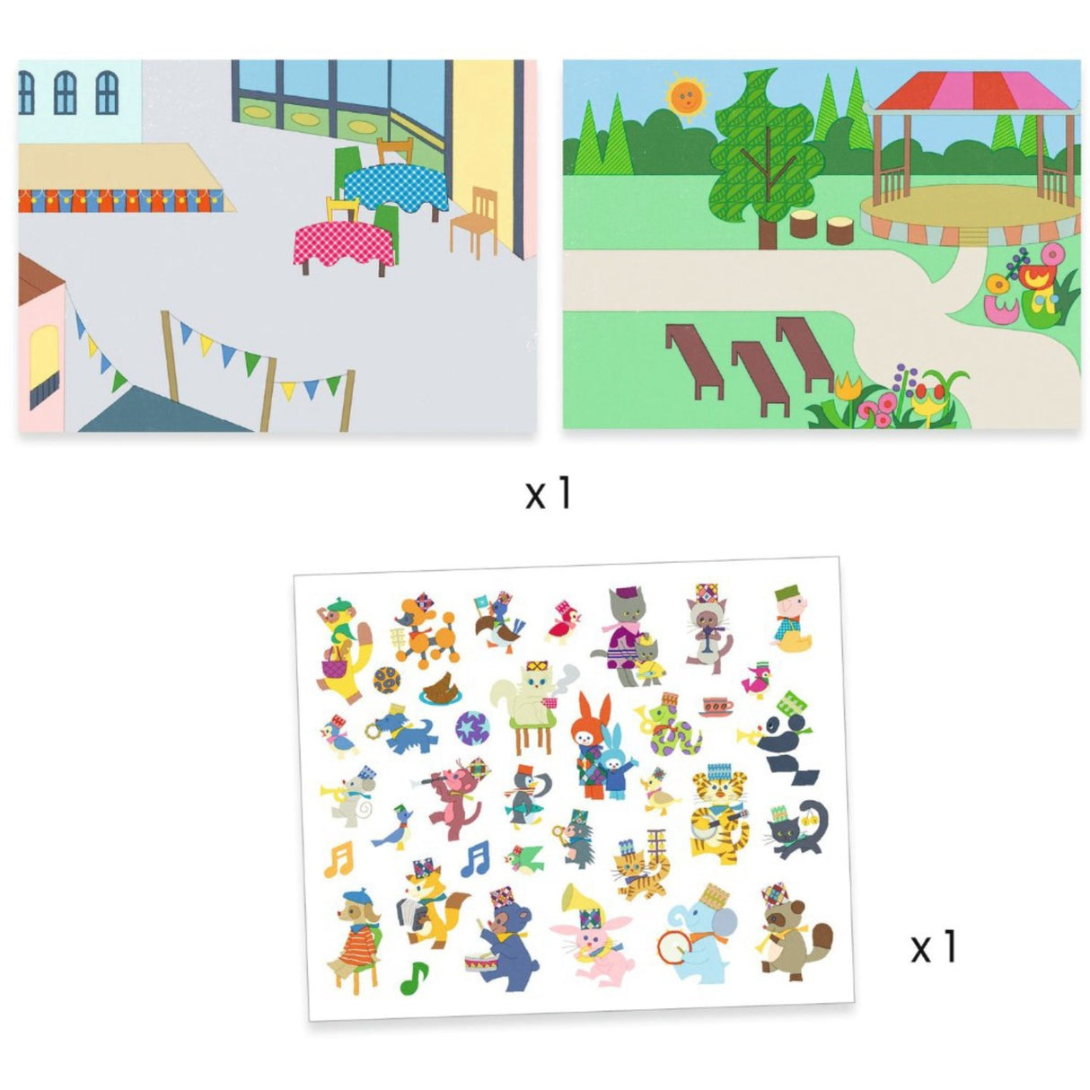 Djeco Kreativ Klistermærkeleg Fanfare