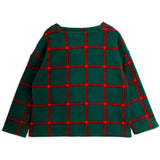 Mini Rodini Green Plaid AOP Fleece Ls Top