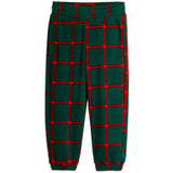 Mini Rodini Green Plaid AOP Fleece Bukser