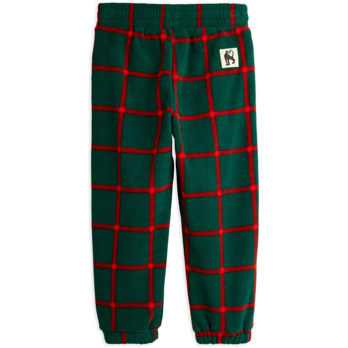 Mini Rodini Green Plaid AOP Fleece Bukser