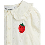Mini Rodini White Strawberry Emb Schiffli Bluse