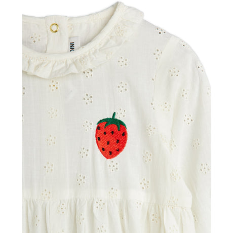 Mini Rodini White Strawberry Emb Schiffli Buksedragt