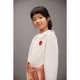 Mini Rodini White Strawberry Emb Schiffli Bluse