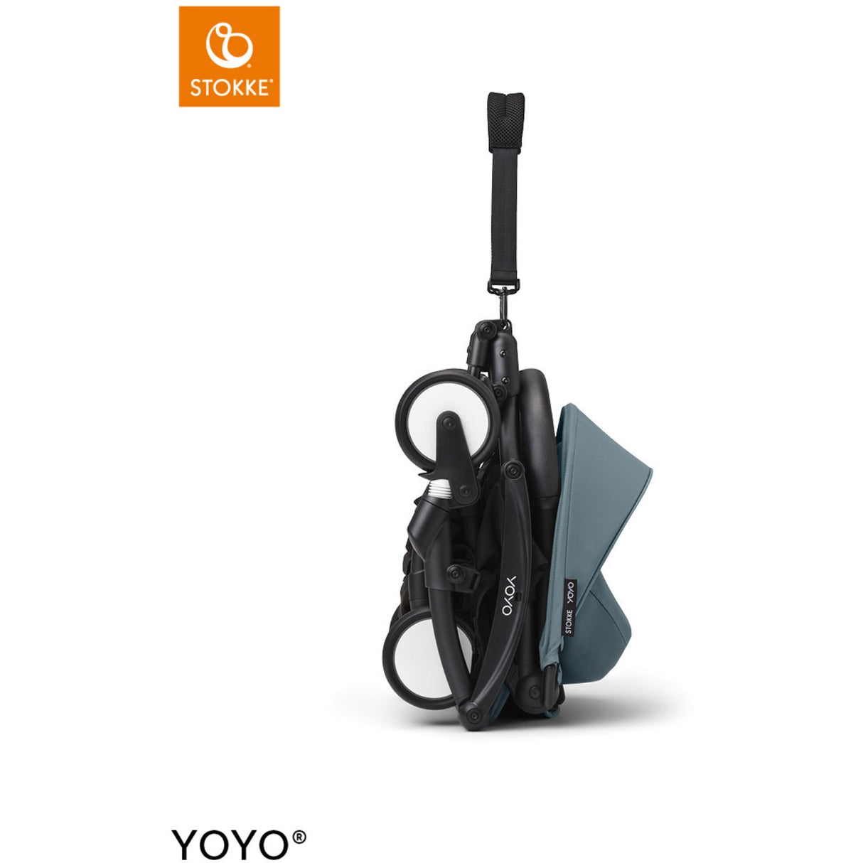 Stokke® YOYO³ Klapvogn Sort/Aqua
