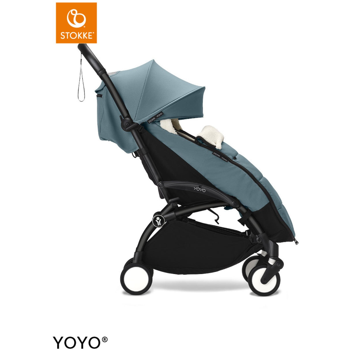 Stokke® YOYO³ Klapvogn Sort/Aqua