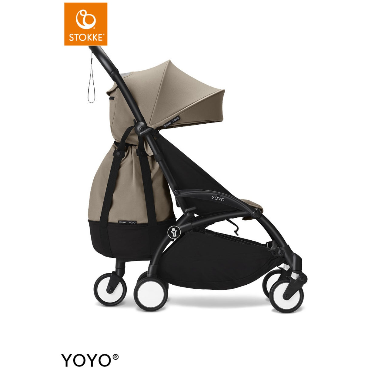 Stokke® YOYO³ Klapvogn Sort/Taupe