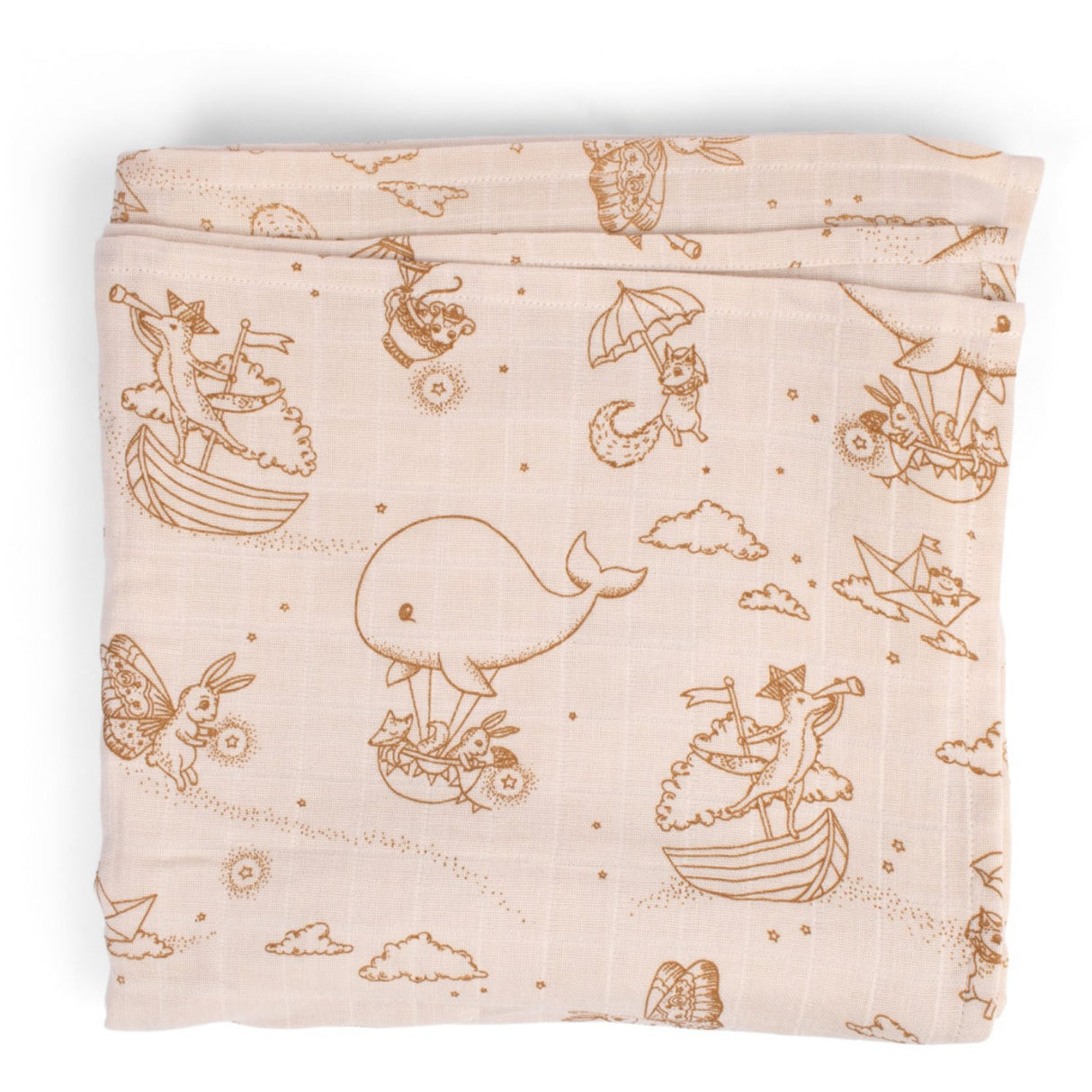 FILIBABBA Dreamy Adventurers Muslin Svøb 120x120 Cm Gots