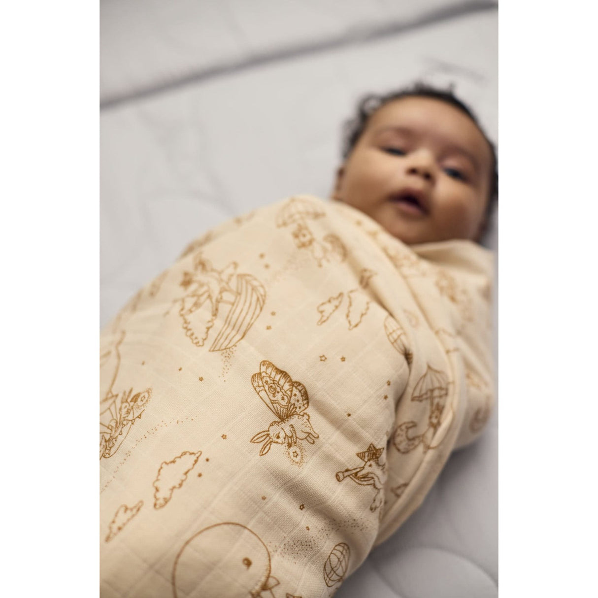 FILIBABBA Dreamy Adventurers Muslin Svøb 120x120 Cm Gots