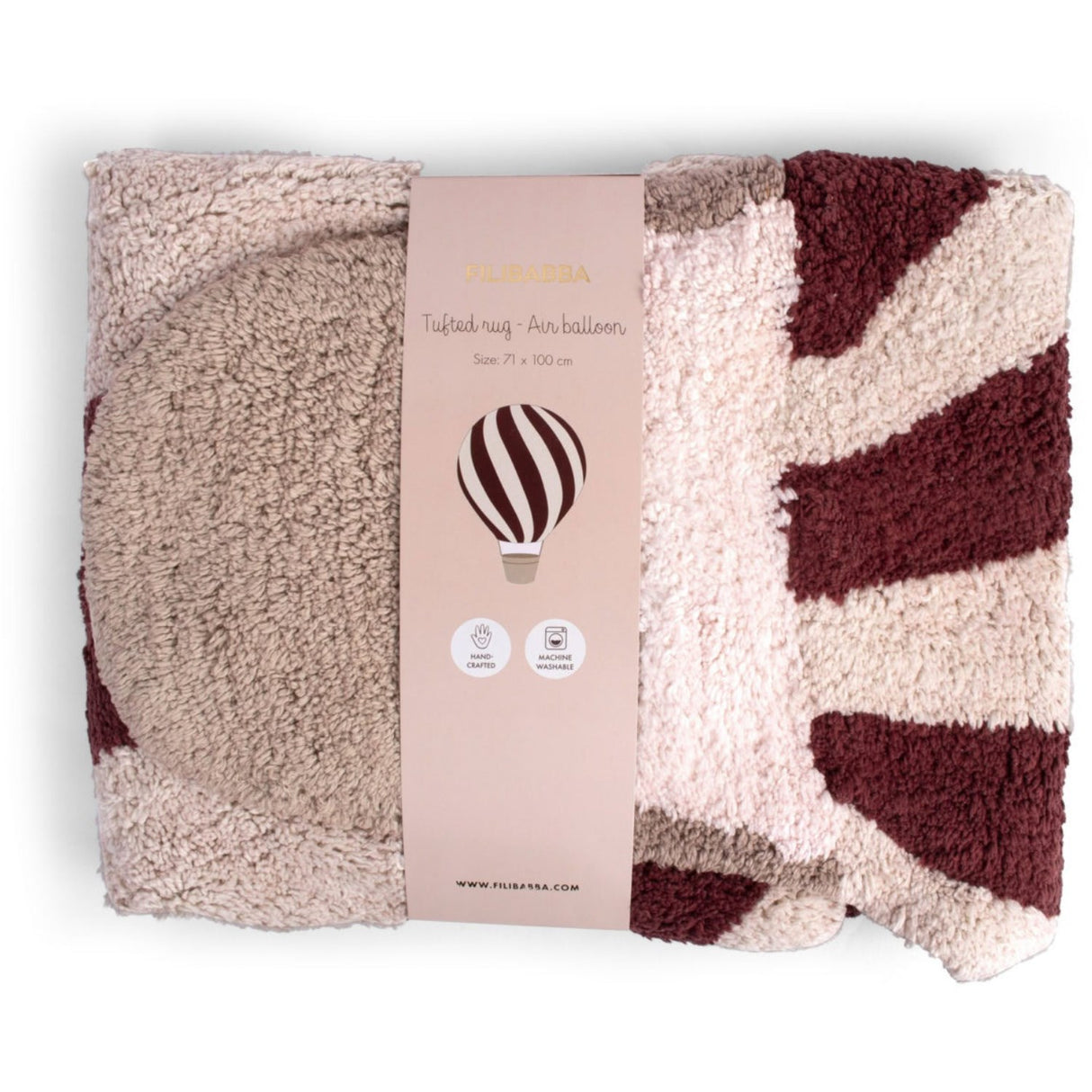 FILIBABBA Deeply Red Tufted Tæppe Air Balloon