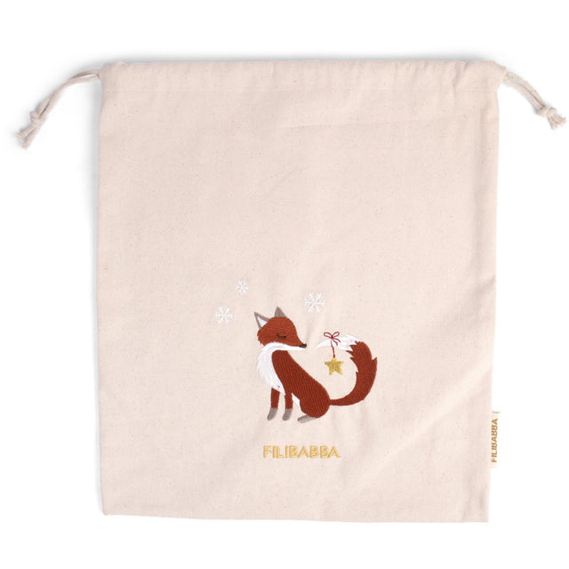 FILIBABBA Fox Embroidered Gavepose Gots Wonderful Winter