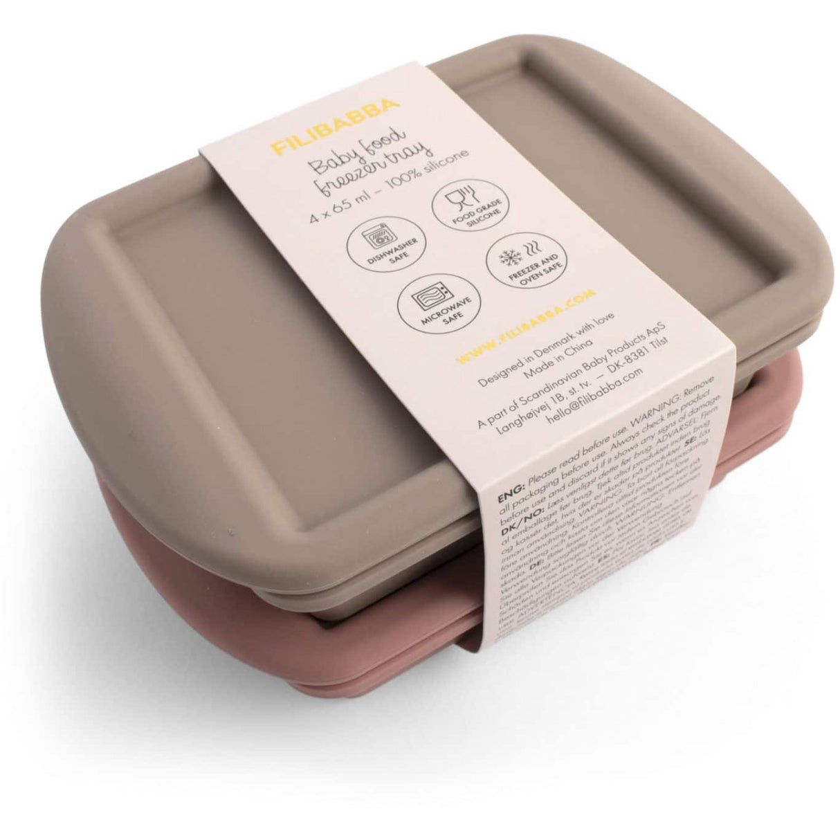 FILIBABBA Rose Mix Baby Food Fryserbakke 4x65 Ml 2-Pak