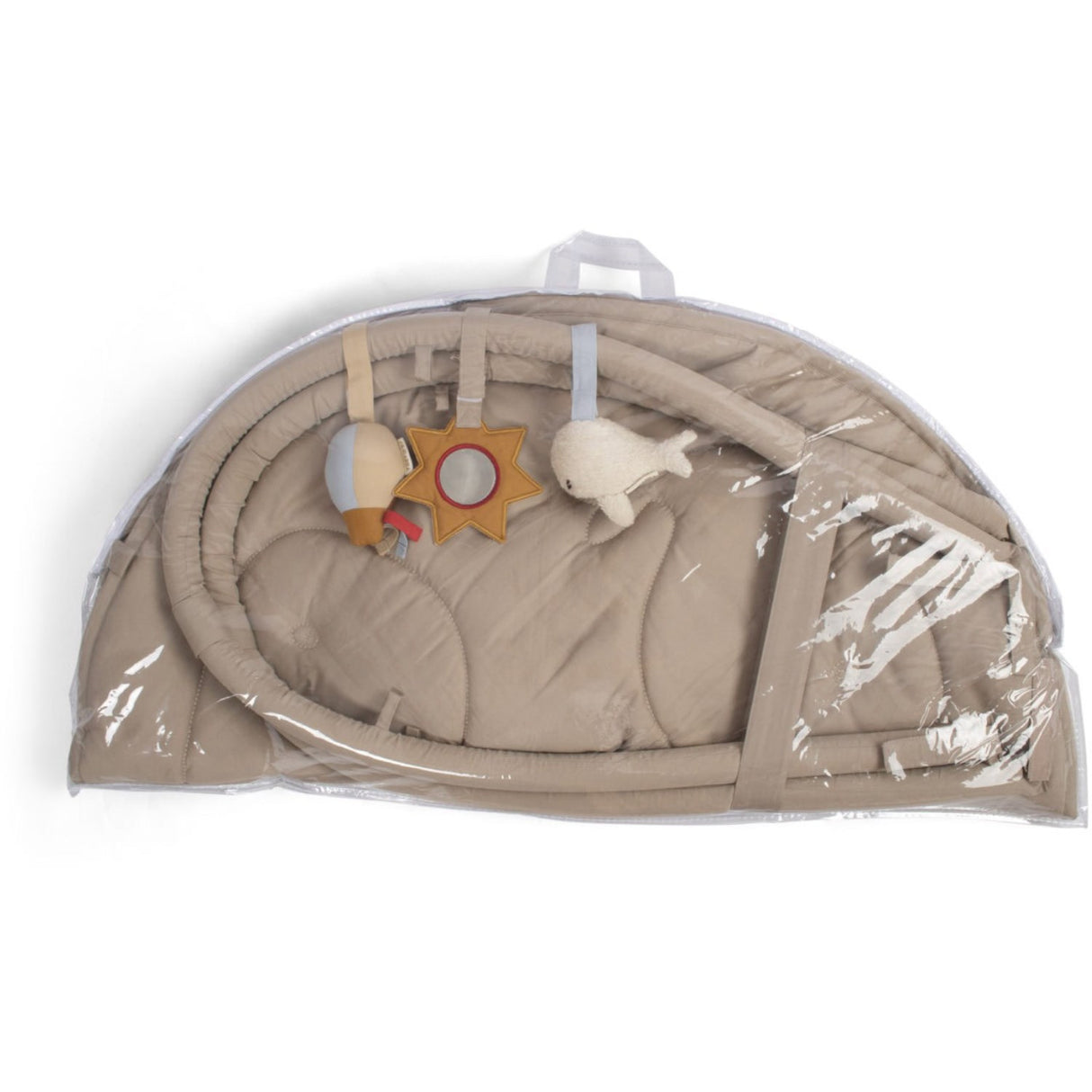 FILIBABBA Beige Fjord Aktivitetstæppe Inklusic 3 Sanselegetøj