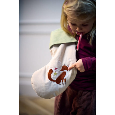 FILIBABBA Fox Embroidered Julestrømpe Wonderful Winter