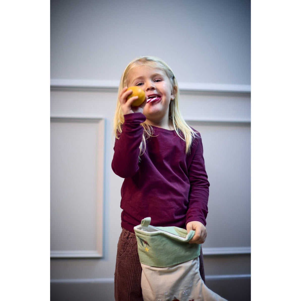 FILIBABBA Fox Embroidered Julestrømpe Wonderful Winter