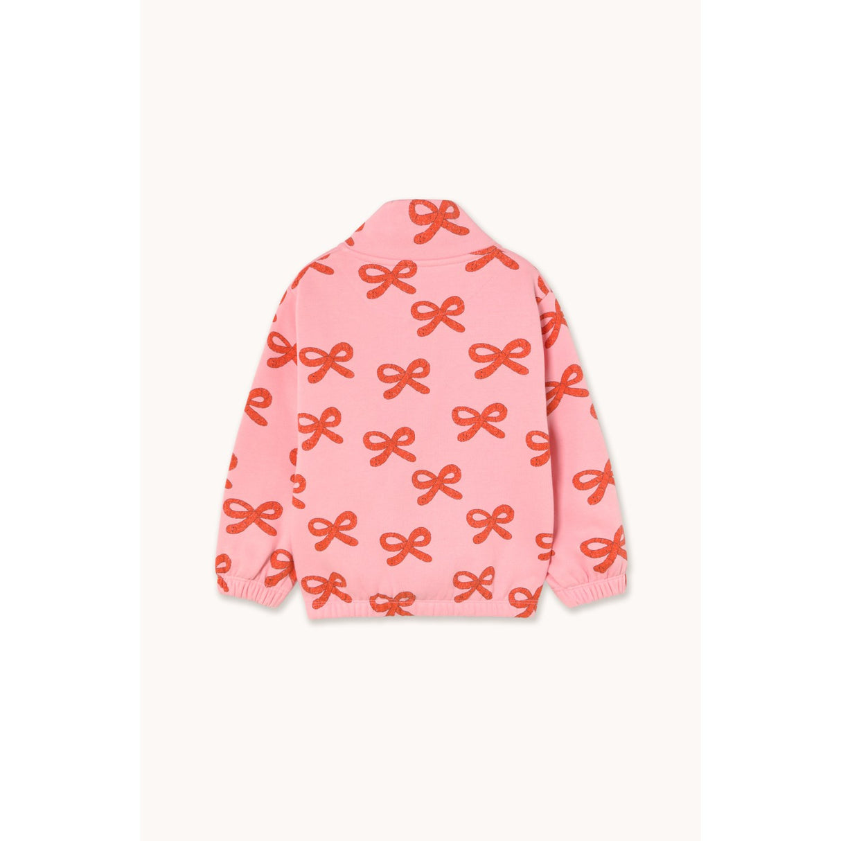 TinyCottons Pink Worms Mockneck Sweatshirt
