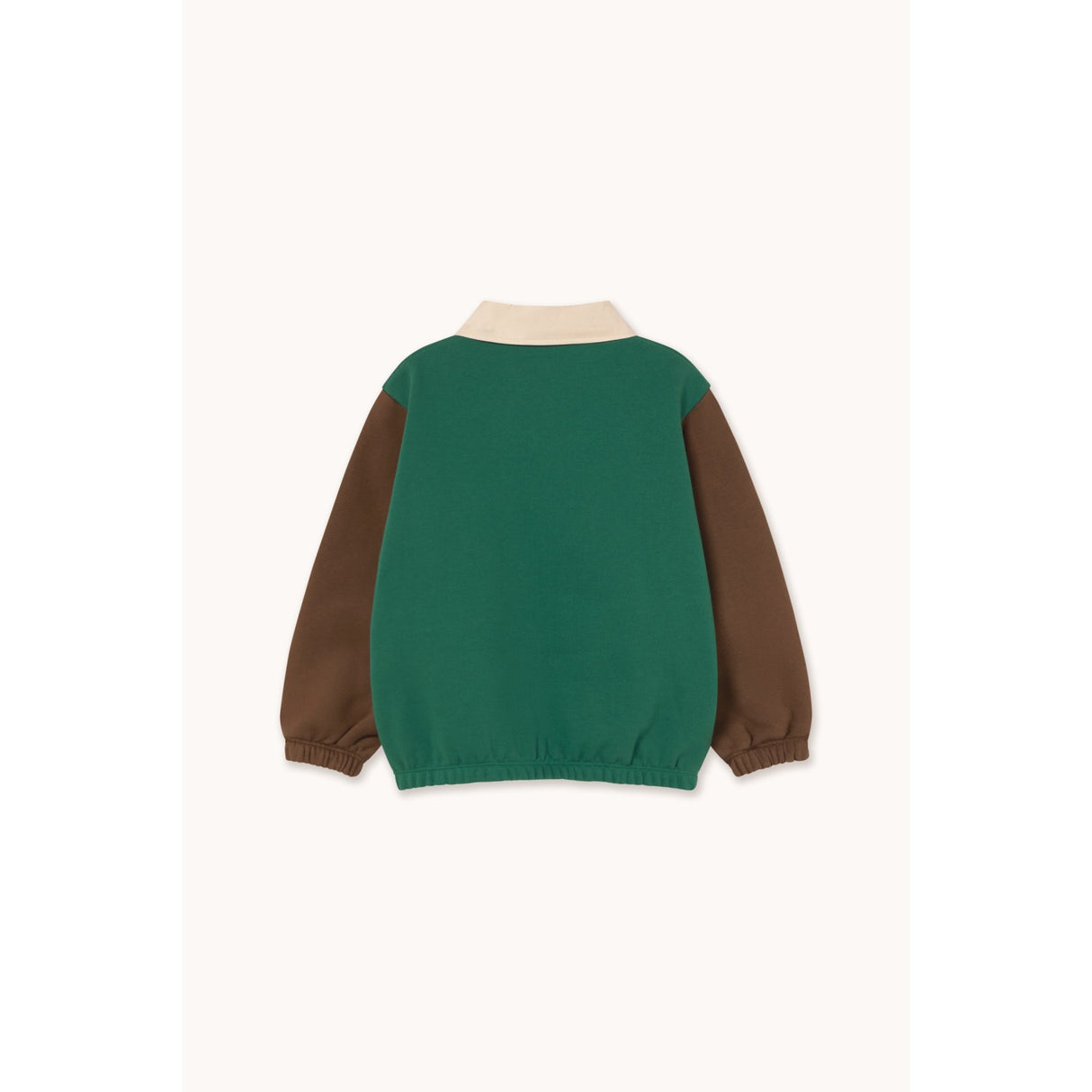 TinyCottons Dark Green Farve Block Polo Sleeve T-Shirt