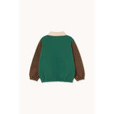 TinyCottons Dark Green Farve Block Polo Sleeve T-Shirt