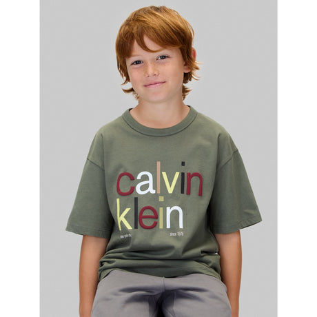 Calvin Klein Thyme Farve Logo Graphic Ss T-Shirt