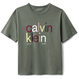 Calvin Klein Thyme Farve Logo Graphic Ss T-Shirt