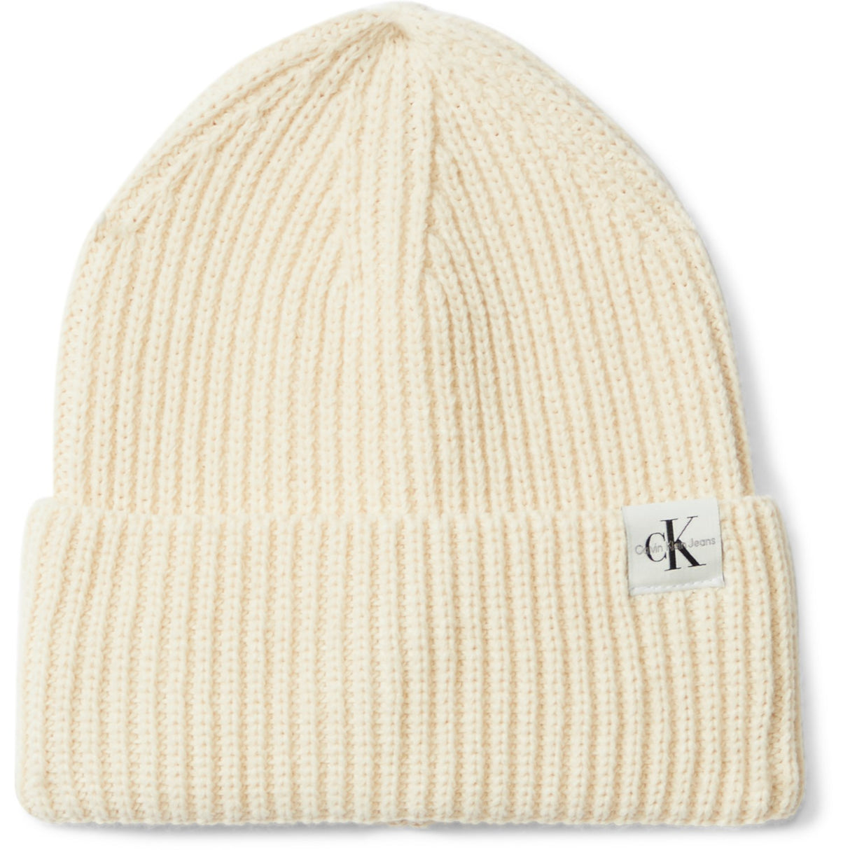 Calvin Klein Whitecap Gray Monogram Rib Beanie