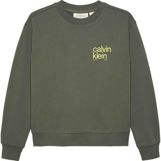 Calvin Klein Thyme Relaxed Back Print Cn Sweatshirt