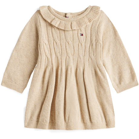 Tommy Hilfiger Malted Milk Heather Cable Sweater Kjole Ls